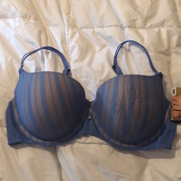 Daisy Fuentes Other - Daisy Fuentes 38C NWT gel push up bra. Blue/cream